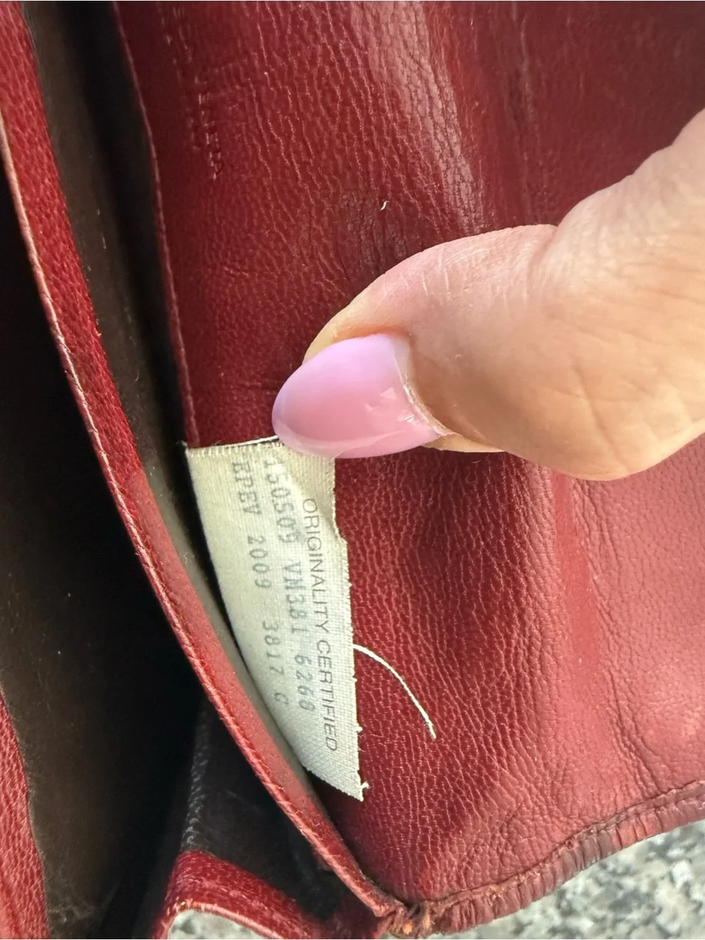 Bottega Veneta Red Leather Interior Fold Wallet